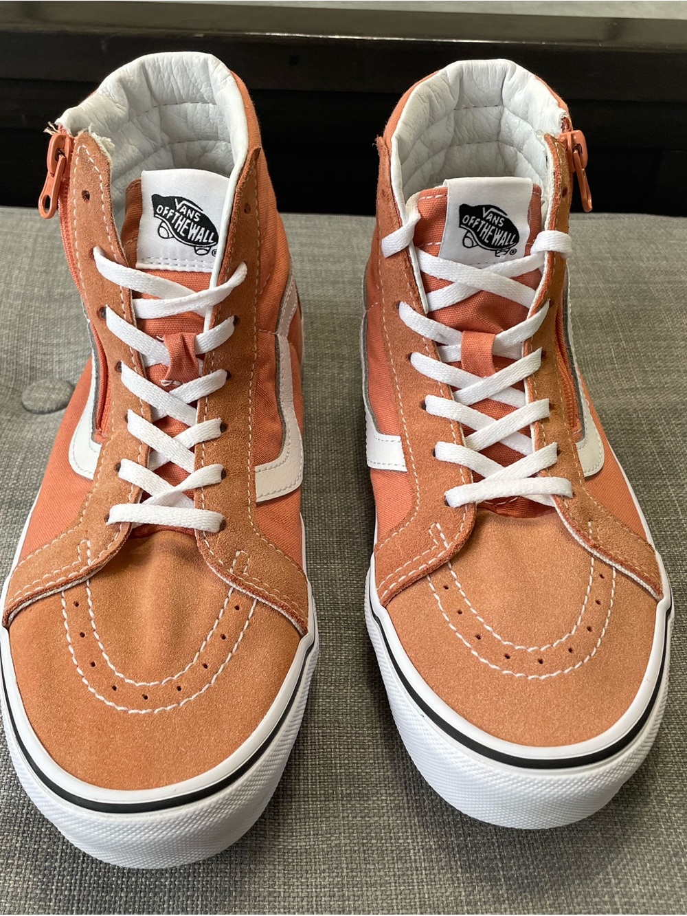 Vans Sk8-Hi Zip Women's High-Top Skate Shoe - Rust/White